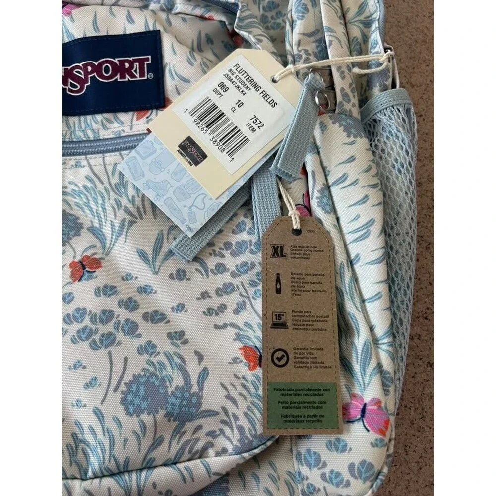 Jansport Backpack for School Work Vacation Laptop Fluttering  XL 15
